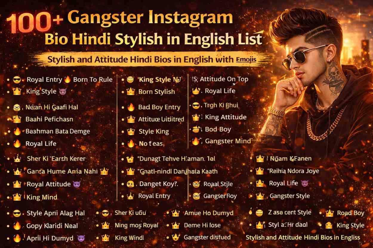 100+ Gangster Instagram Bio Hindi Stylish in English 2026
