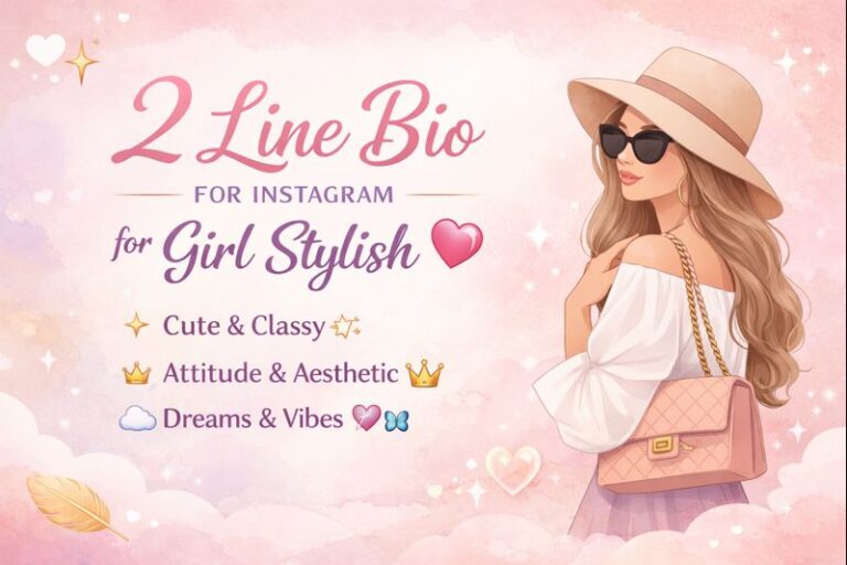 2 Line Bio for Instagram for Girl Stylish 100+ Cute, Cool & Classy Bios 2026